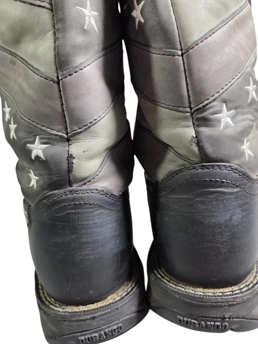 Rebel by Durango Men's Faded Black Flag Western Boot Square Toe Size 10